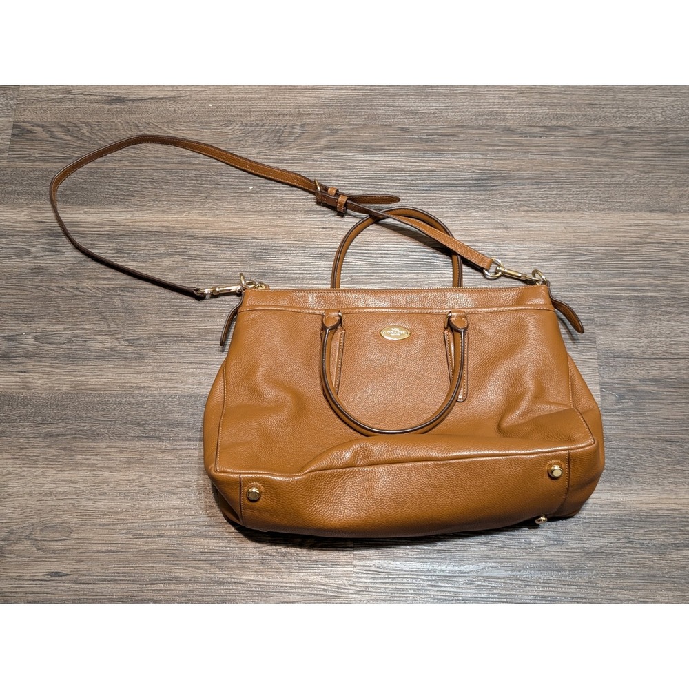Coach Morgan Satchel Crossbody Bag in Pebble Leather F35185